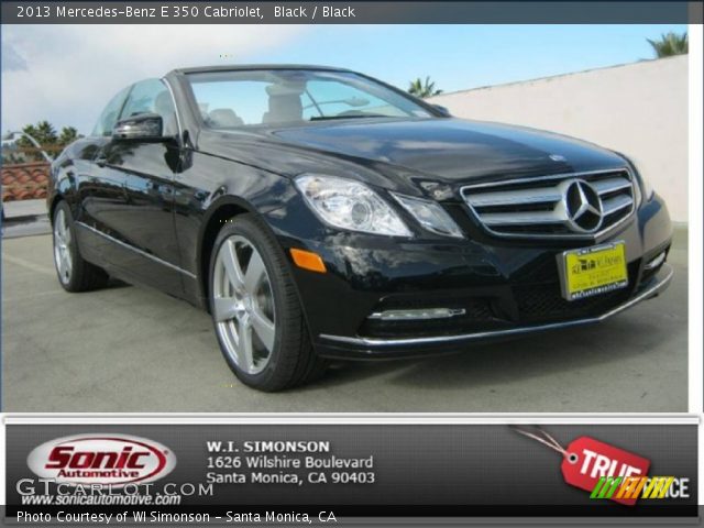 2013 Mercedes-Benz E 350 Cabriolet in Black