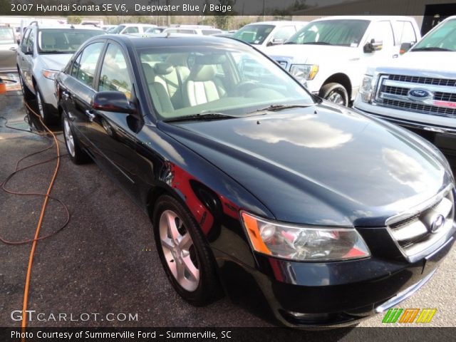 2007 Hyundai Sonata SE V6 in Deepwater Blue
