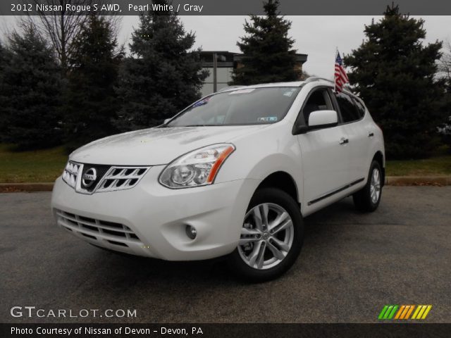2012 Nissan Rogue S AWD in Pearl White
