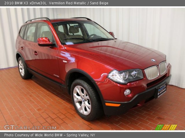 2010 BMW X3 xDrive30i in Vermilion Red Metallic