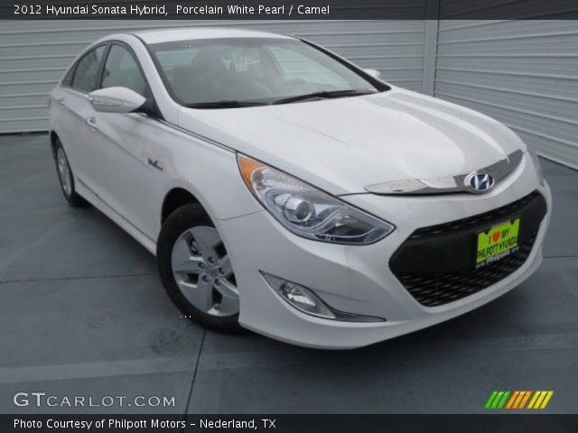 2012 Hyundai Sonata Hybrid in Porcelain White Pearl