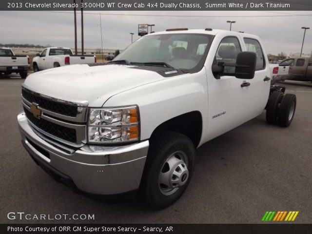 2013 Chevrolet Silverado 3500HD WT Crew Cab 4x4 Dually Chassis in Summit White