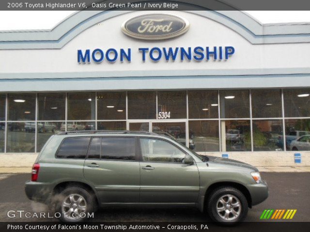 2006 Toyota Highlander V6 in Oasis Green Pearl