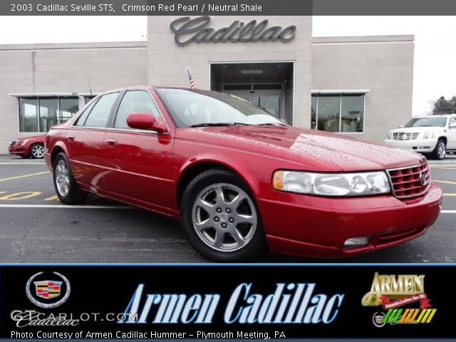 2003 Cadillac Seville STS in Crimson Red Pearl