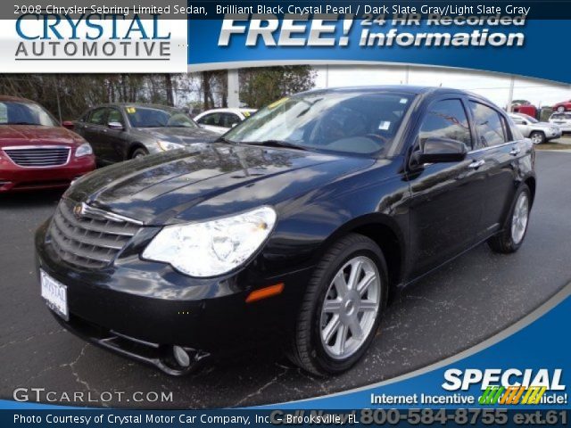 2008 Chrysler Sebring Limited Sedan in Brilliant Black Crystal Pearl