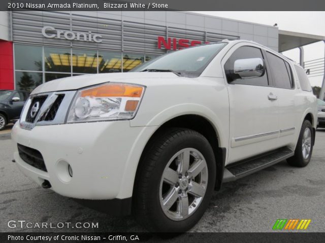 2010 Nissan Armada Platinum in Blizzard White