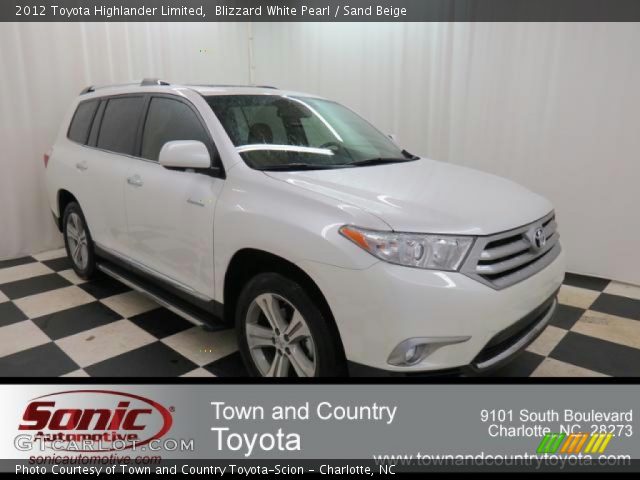 2012 Toyota Highlander Limited in Blizzard White Pearl