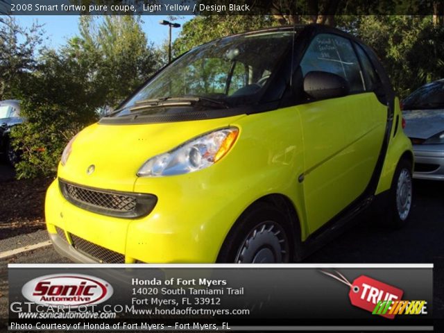 2008 Smart fortwo pure coupe in Light Yellow