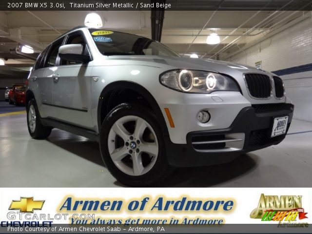 2007 BMW X5 3.0si in Titanium Silver Metallic