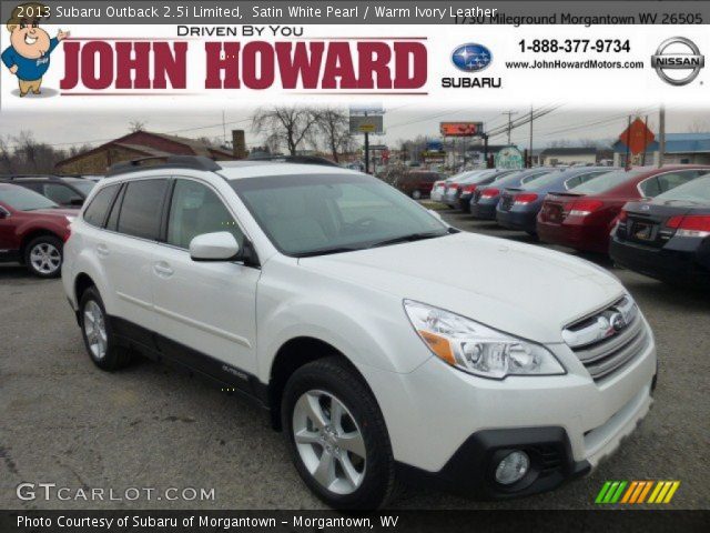 2013 Subaru Outback 2.5i Limited in Satin White Pearl
