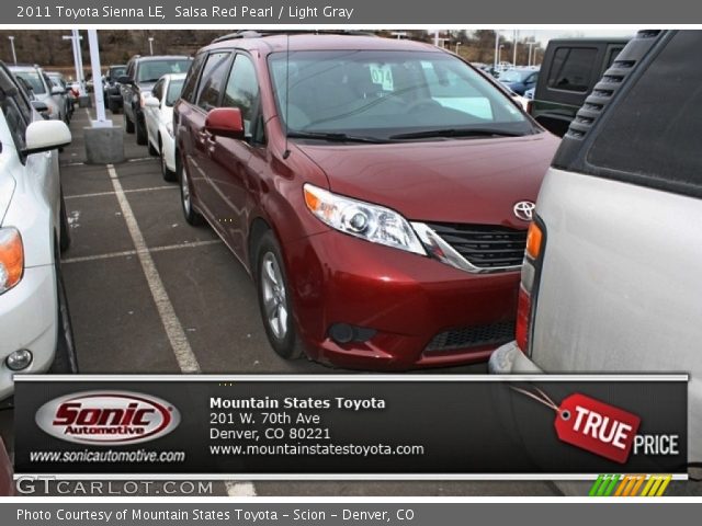 2011 Toyota Sienna LE in Salsa Red Pearl