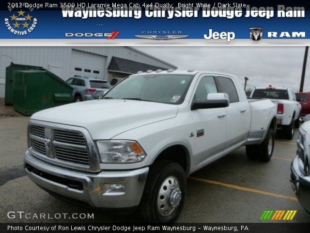 2012 Dodge Ram 3500 HD Laramie Mega Cab 4x4 Dually in Bright White