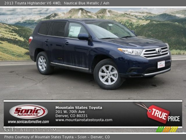 2013 Toyota Highlander V6 4WD in Nautical Blue Metallic