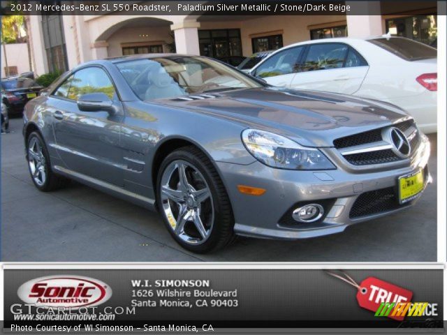 2012 Mercedes-Benz SL 550 Roadster in Paladium Silver Metallic