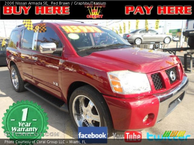 2006 Nissan Armada SE in Red Brawn