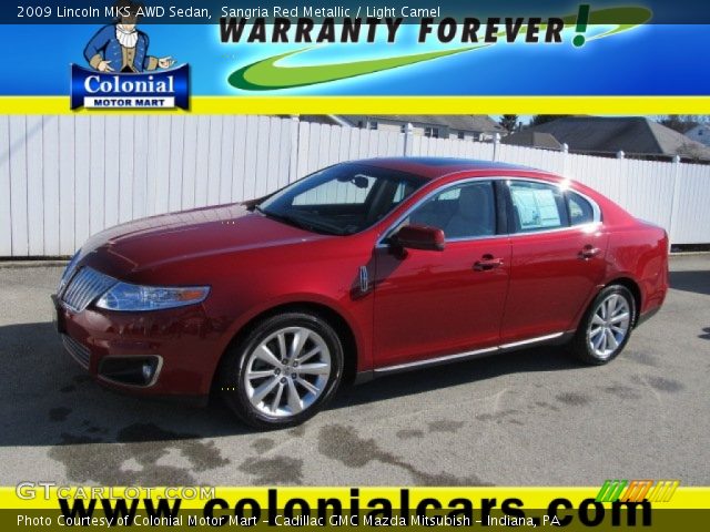 2009 Lincoln MKS AWD Sedan in Sangria Red Metallic