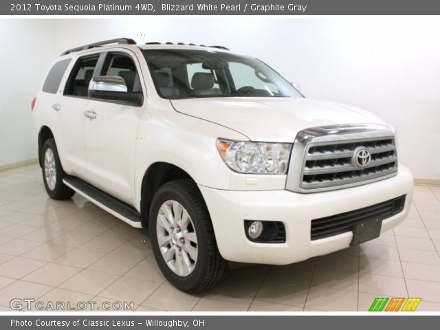 2012 Toyota Sequoia Platinum 4WD in Blizzard White Pearl