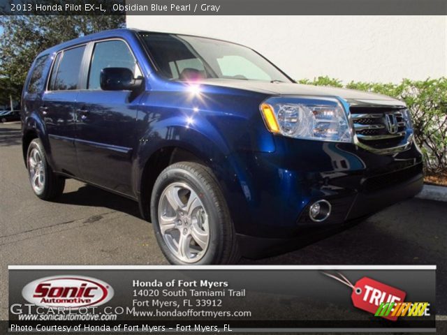 2013 Honda Pilot EX-L in Obsidian Blue Pearl