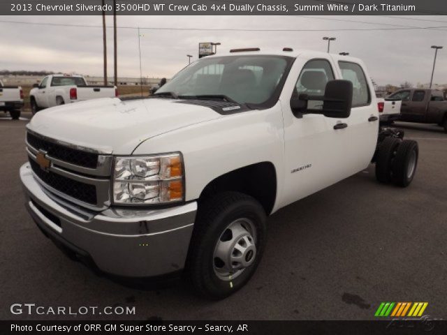 2013 Chevrolet Silverado 3500HD WT Crew Cab 4x4 Dually Chassis in Summit White