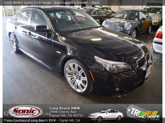 2008 BMW 5 Series 550i Sedan in Black Sapphire Metallic
