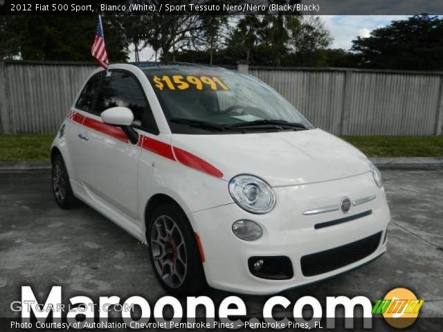 2012 Fiat 500 Sport in Bianco (White)