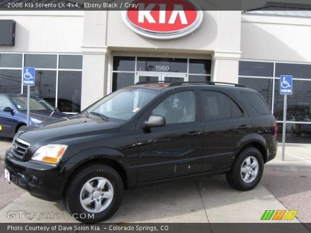 2008 Kia Sorento LX 4x4 in Ebony Black