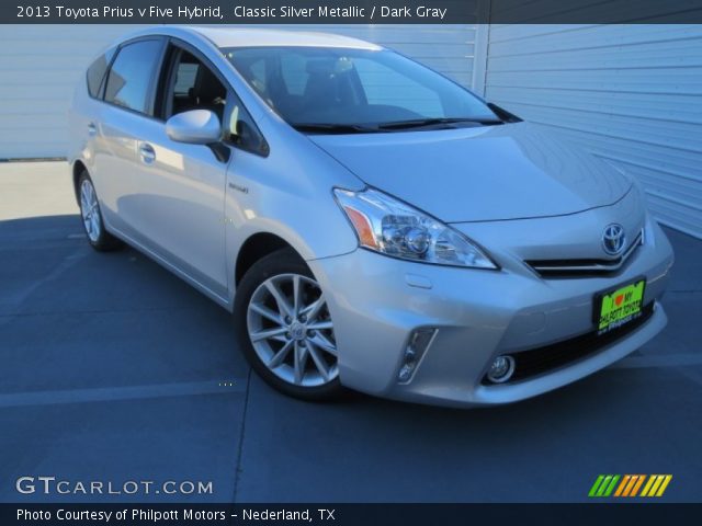 2013 Toyota Prius v Five Hybrid in Classic Silver Metallic