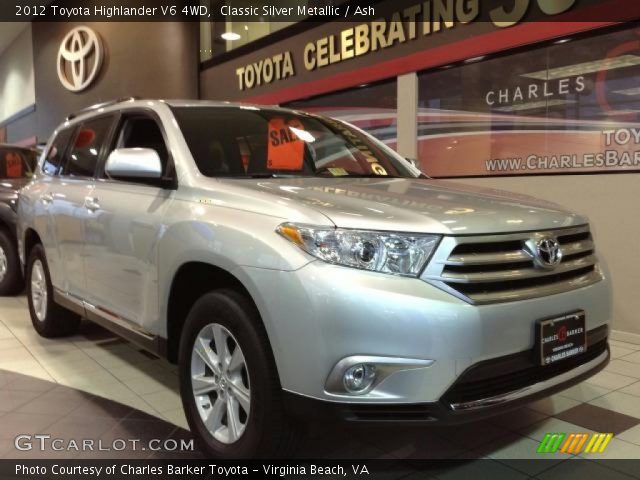 2012 Toyota Highlander V6 4WD in Classic Silver Metallic