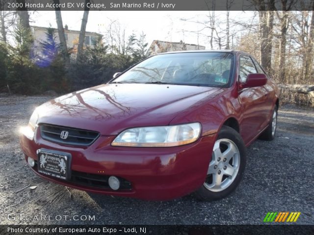 2000 Honda Accord EX V6 Coupe in San Marino Red