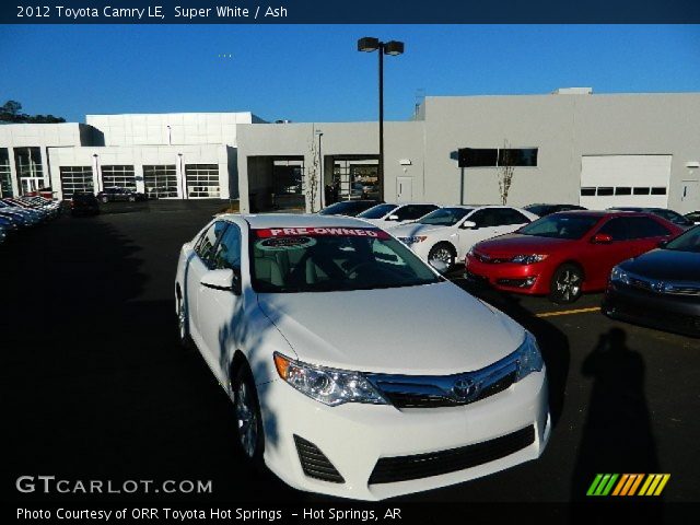 2012 Toyota Camry LE in Super White