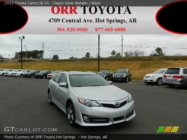 2012 Toyota Camry SE V6 in Classic Silver Metallic