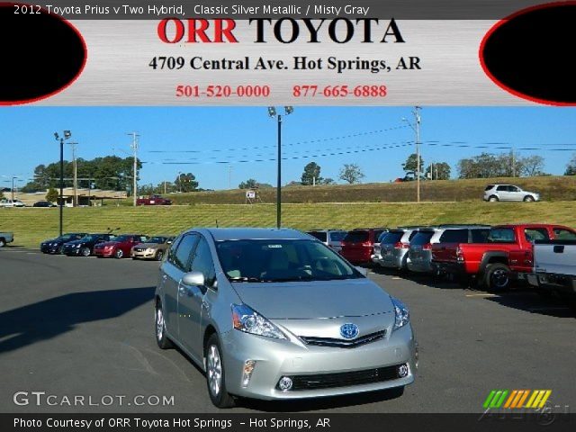 2012 Toyota Prius v Two Hybrid in Classic Silver Metallic