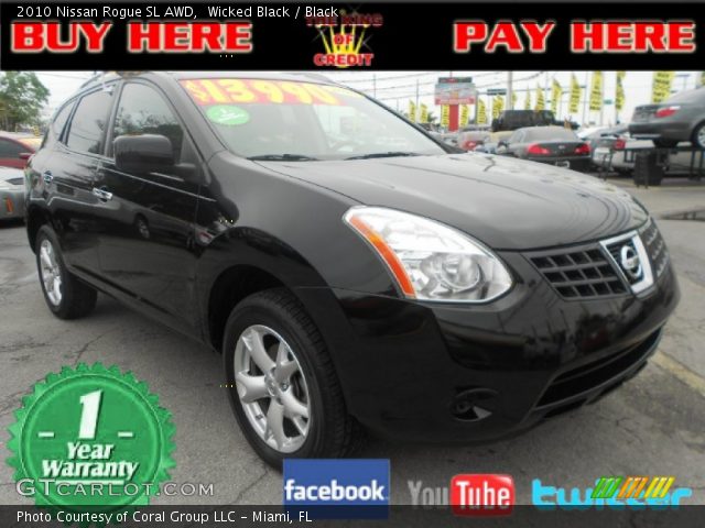 2010 Nissan Rogue SL AWD in Wicked Black