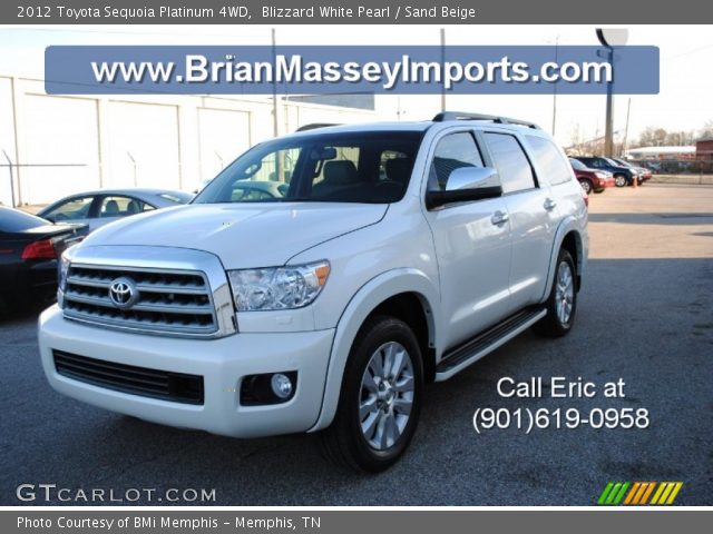 2012 Toyota Sequoia Platinum 4WD in Blizzard White Pearl