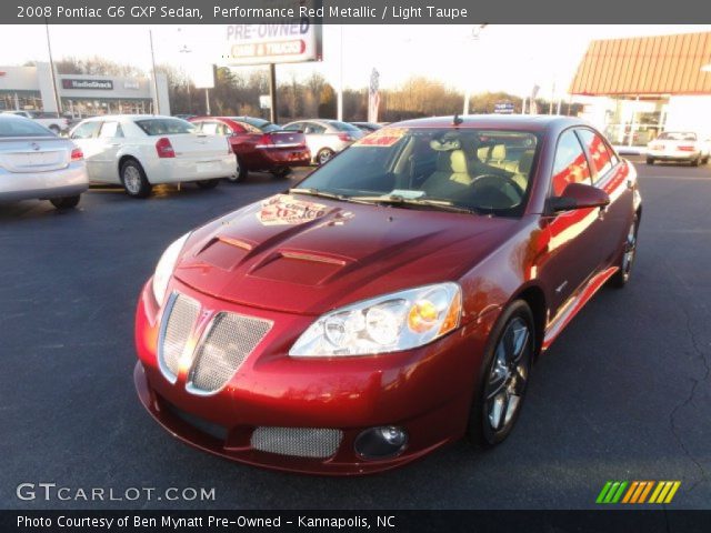 2008 Pontiac G6 GXP Sedan in Performance Red Metallic