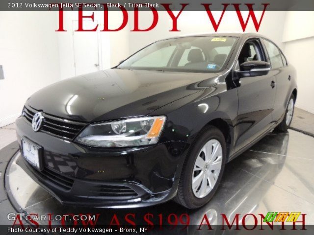 2012 Volkswagen Jetta SE Sedan in Black