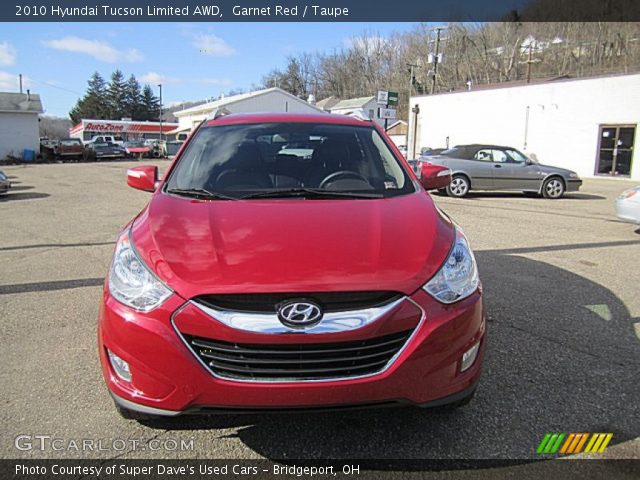 2010 Hyundai Tucson Limited AWD in Garnet Red