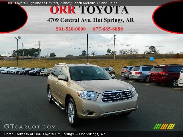 2008 Toyota Highlander Limited in Sandy Beach Metallic