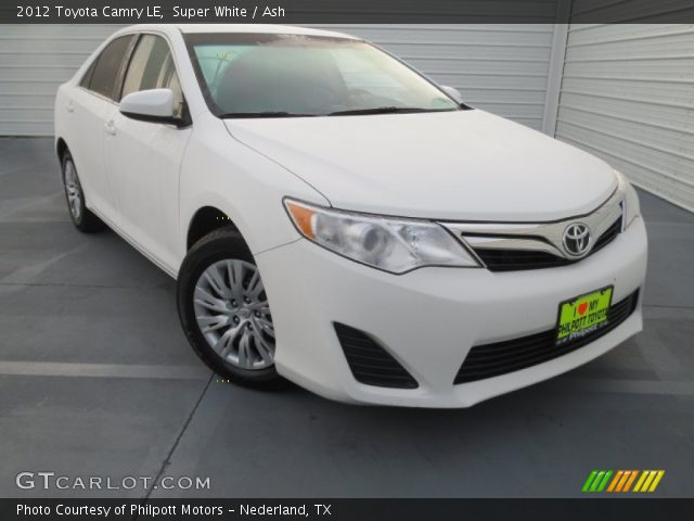 2012 Toyota Camry LE in Super White