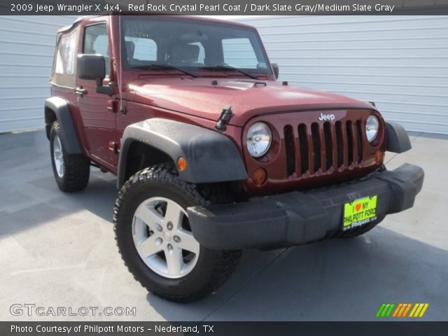 2009 Jeep Wrangler X 4x4 in Red Rock Crystal Pearl Coat