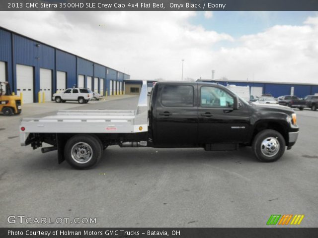 2013 GMC Sierra 3500HD SLE Crew Cab 4x4 Flat Bed in Onyx Black