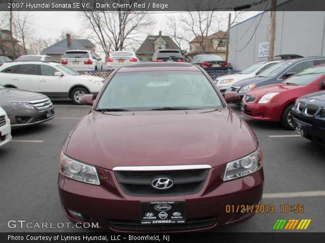 2007 Hyundai Sonata SE V6 in Dark Cherry Red