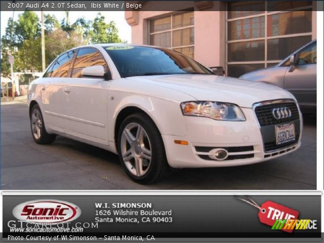 2007 Audi A4 2.0T Sedan in Ibis White