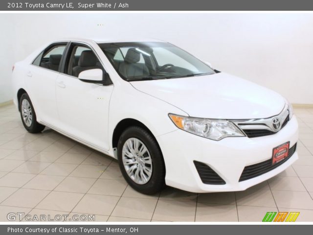 2012 Toyota Camry LE in Super White