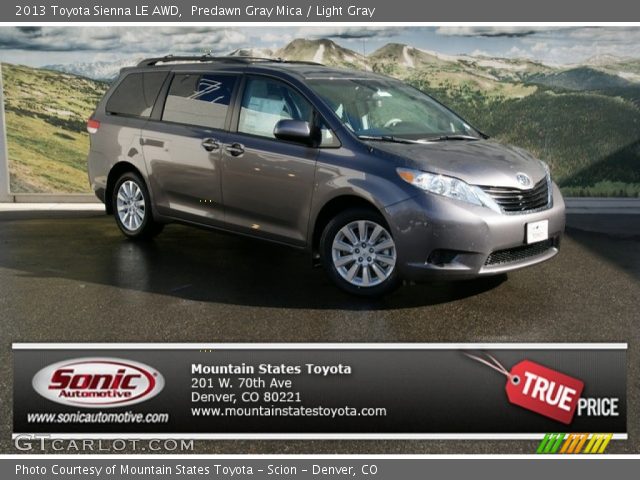 2013 Toyota Sienna LE AWD in Predawn Gray Mica