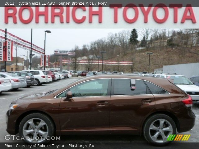 2012 Toyota Venza LE AWD in Sunset Bronze Mica