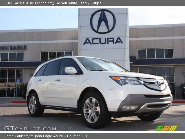2008 Acura MDX Technology in Aspen White Pearl