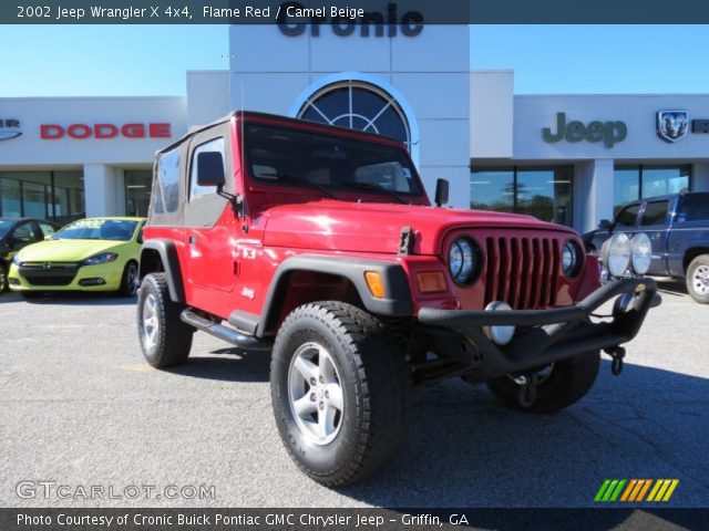 2002 Jeep Wrangler X 4x4 in Flame Red