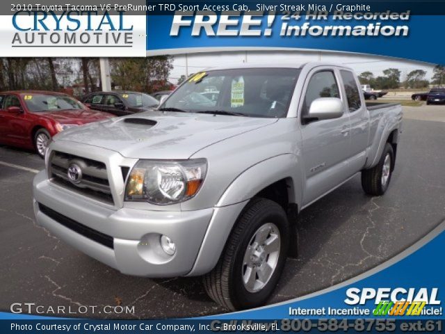 2010 Toyota Tacoma V6 PreRunner TRD Sport Access Cab in Silver Streak Mica