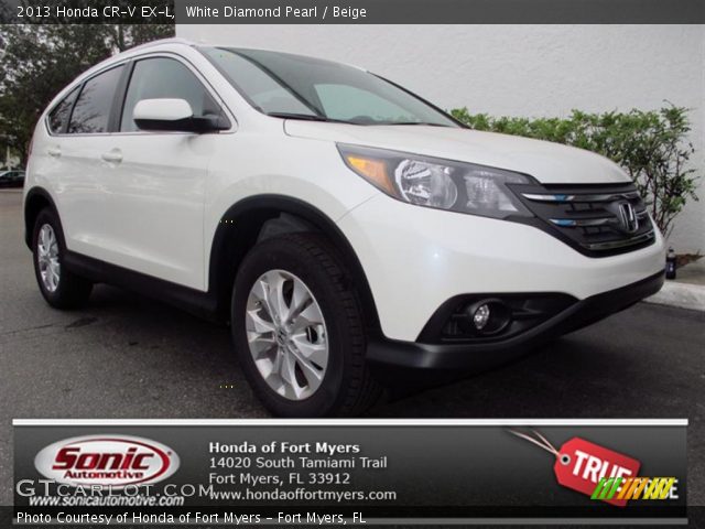 2013 Honda CR-V EX-L in White Diamond Pearl